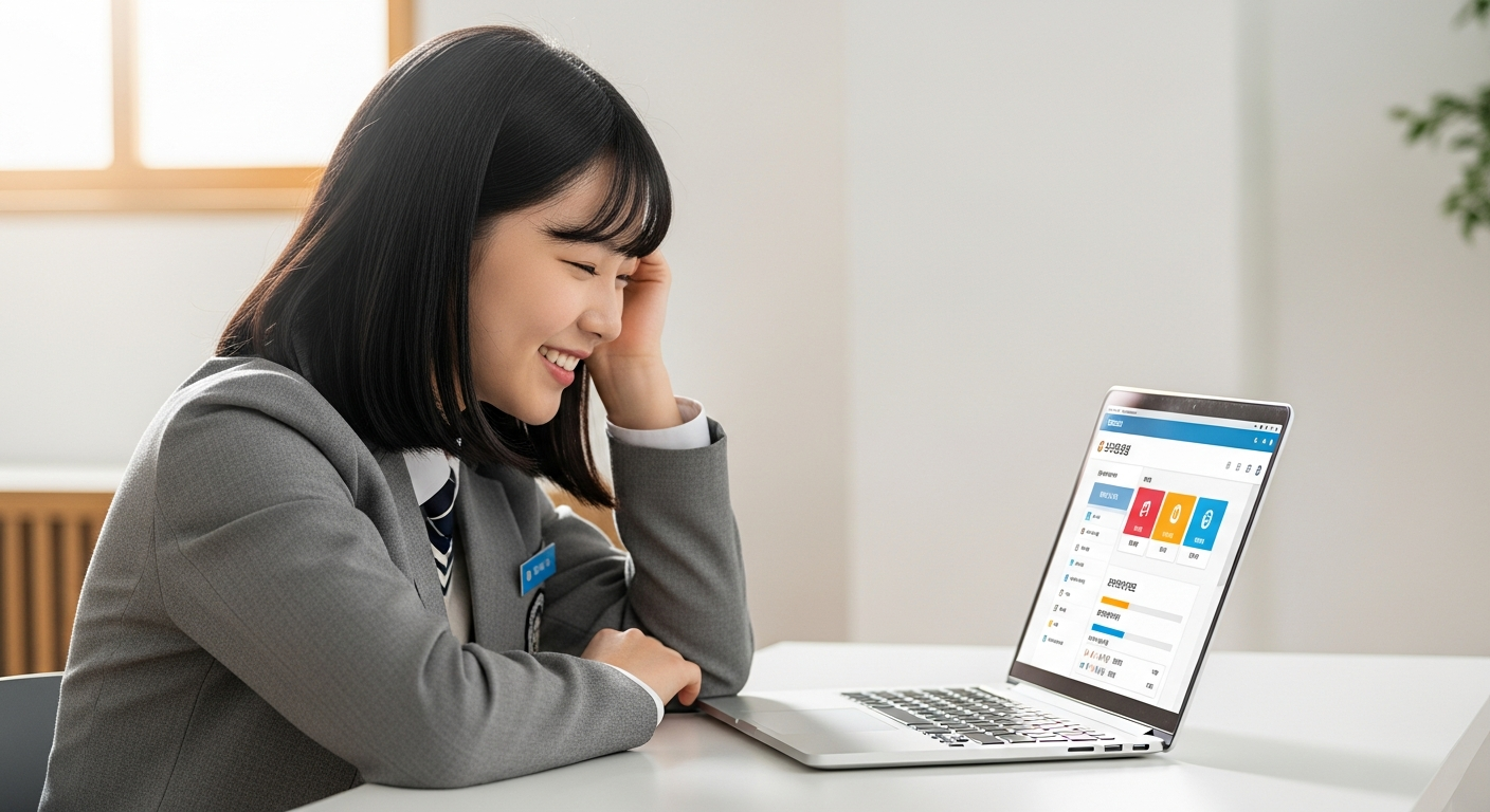 Skip Navi로 만족스럽게 학습하는 학생